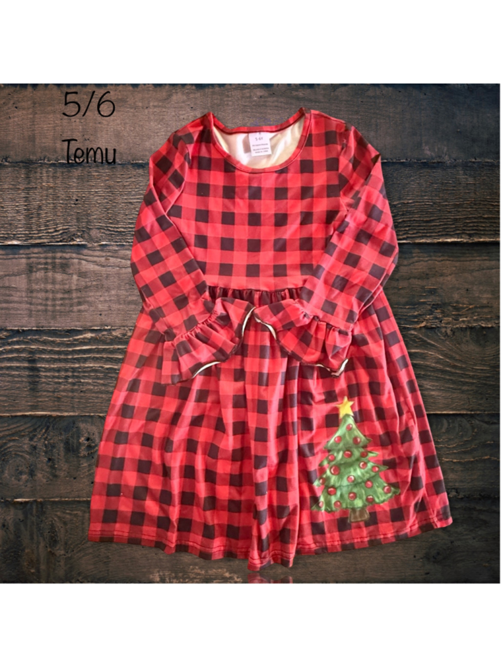 Size 5/6 Temu Christmas Dress